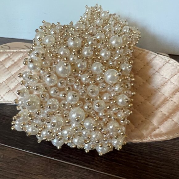 Sam Edelman Elijah Embellished Pear Eggshell Sandals - Picture 2 of 6